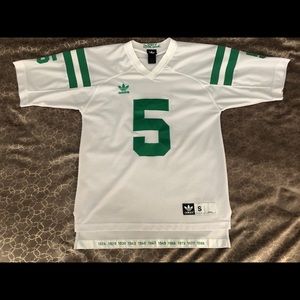 Adidas S Notre Dame White Kelly Green Jersey #5